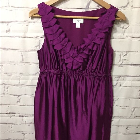 Ann Taylor Loft Purple Size 4 Dress - Picture 1 of 8